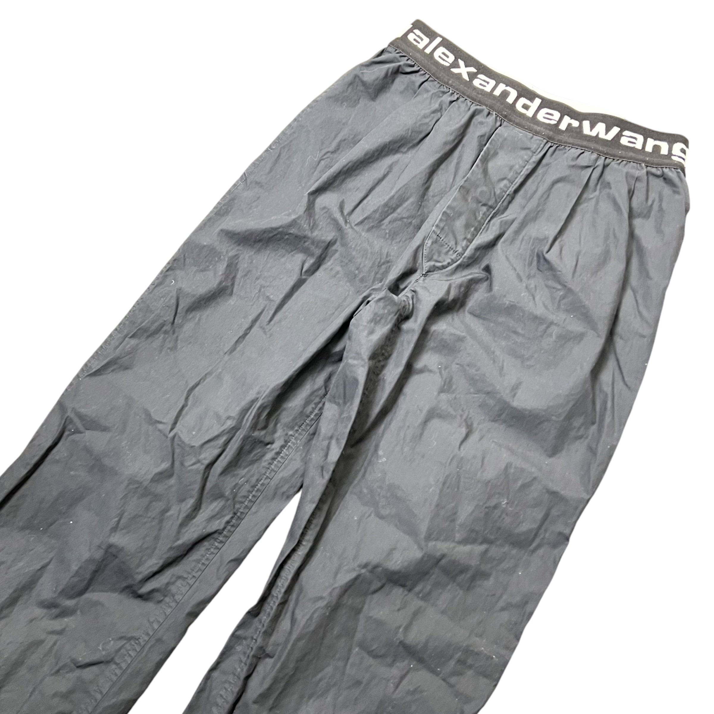 Alexander Wang T Logo Elastic Pull On Pants Black