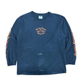 Vintage Orange County Choppers Flames Cross Logo Longsleeve Faded Black