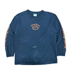 Vintage Orange County Choppers Flames Cross Logo Longsleeve Faded Black