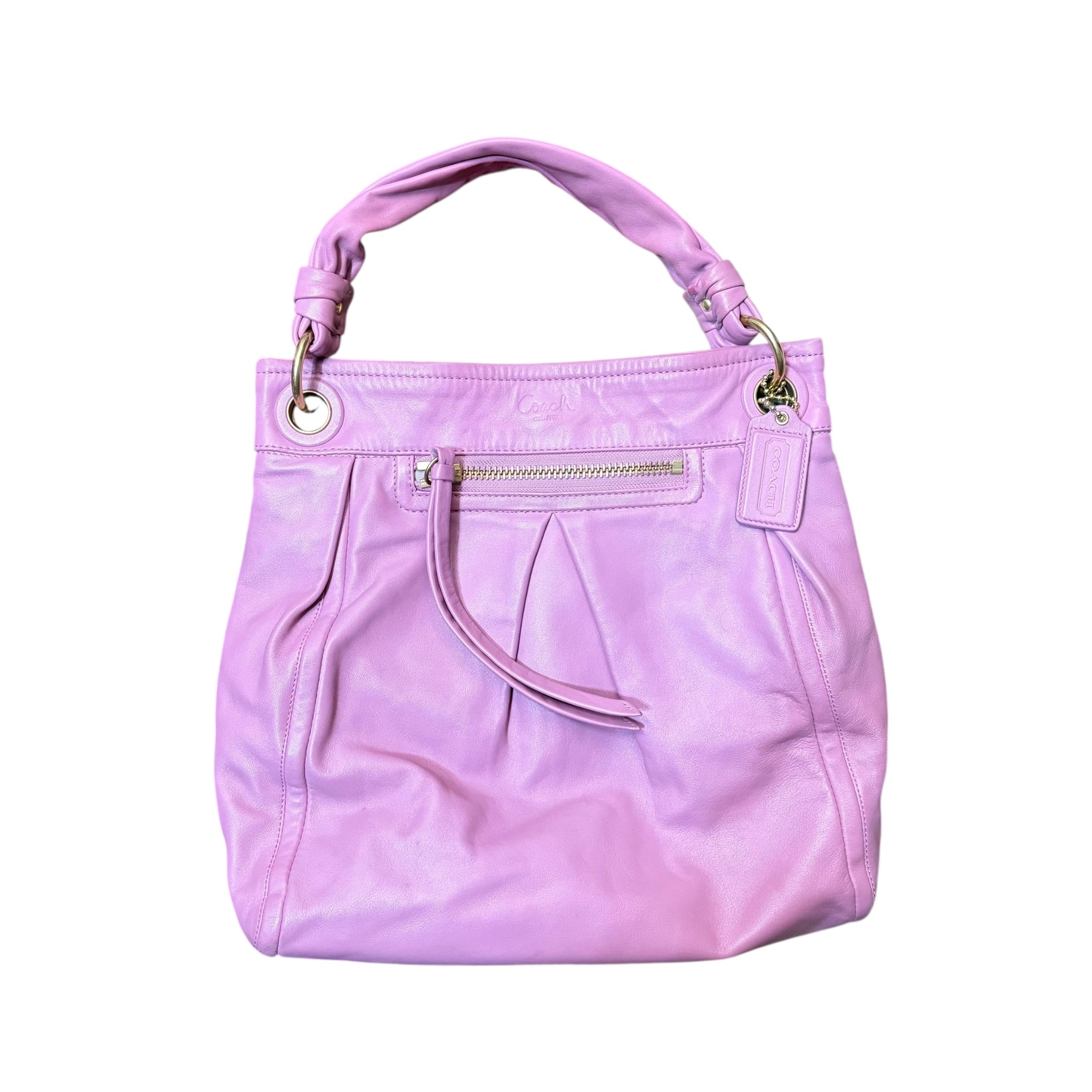 Coach Parker Leather Shoulder Bag Pink