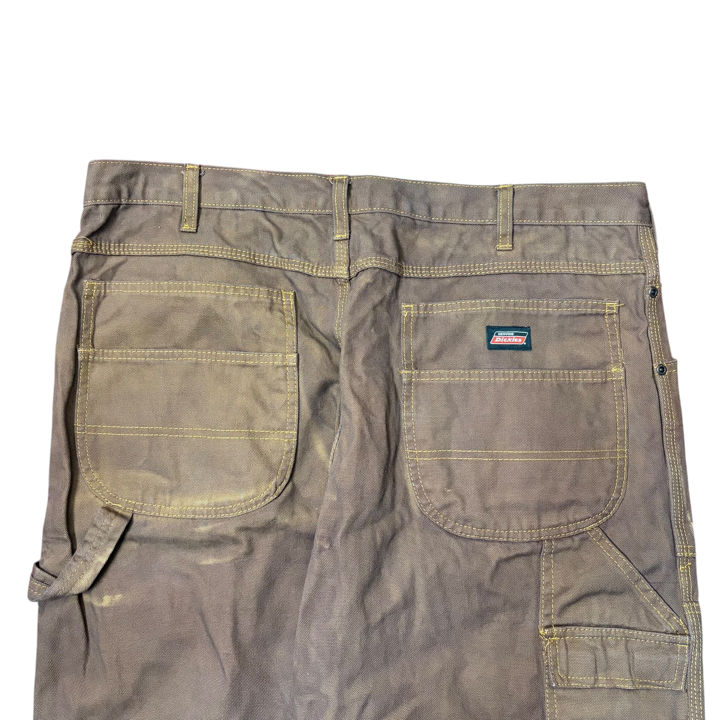 Vintage Dickies Straight Fit Double Knee Carpenter Pants Washed Brown