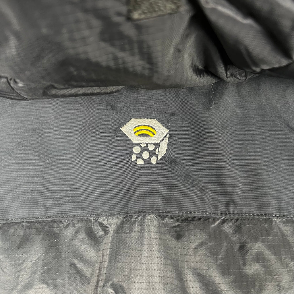 Vintage Mountain Hard Wear Two Tone Hooded Puffer Jacket Black