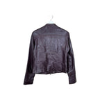 Vintage Danier Women’s Full Zip Cropped Leather Jacket Plum