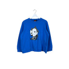 2002 Felix The Cat Bejeweled Logo Crewneck Blue