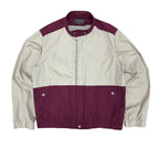 1980’s Givenchy Two Tone Full Zip Jacket Burgundy/Cream