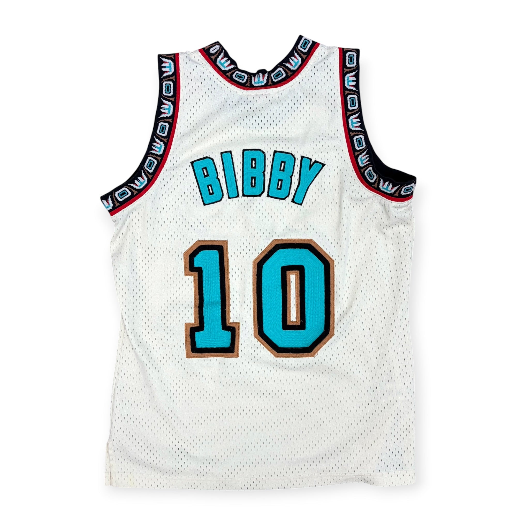 Vintage Mitchell & Ness NBA Vancouver Grizzlies Chainstitch Collection Mike Bibby Jersey