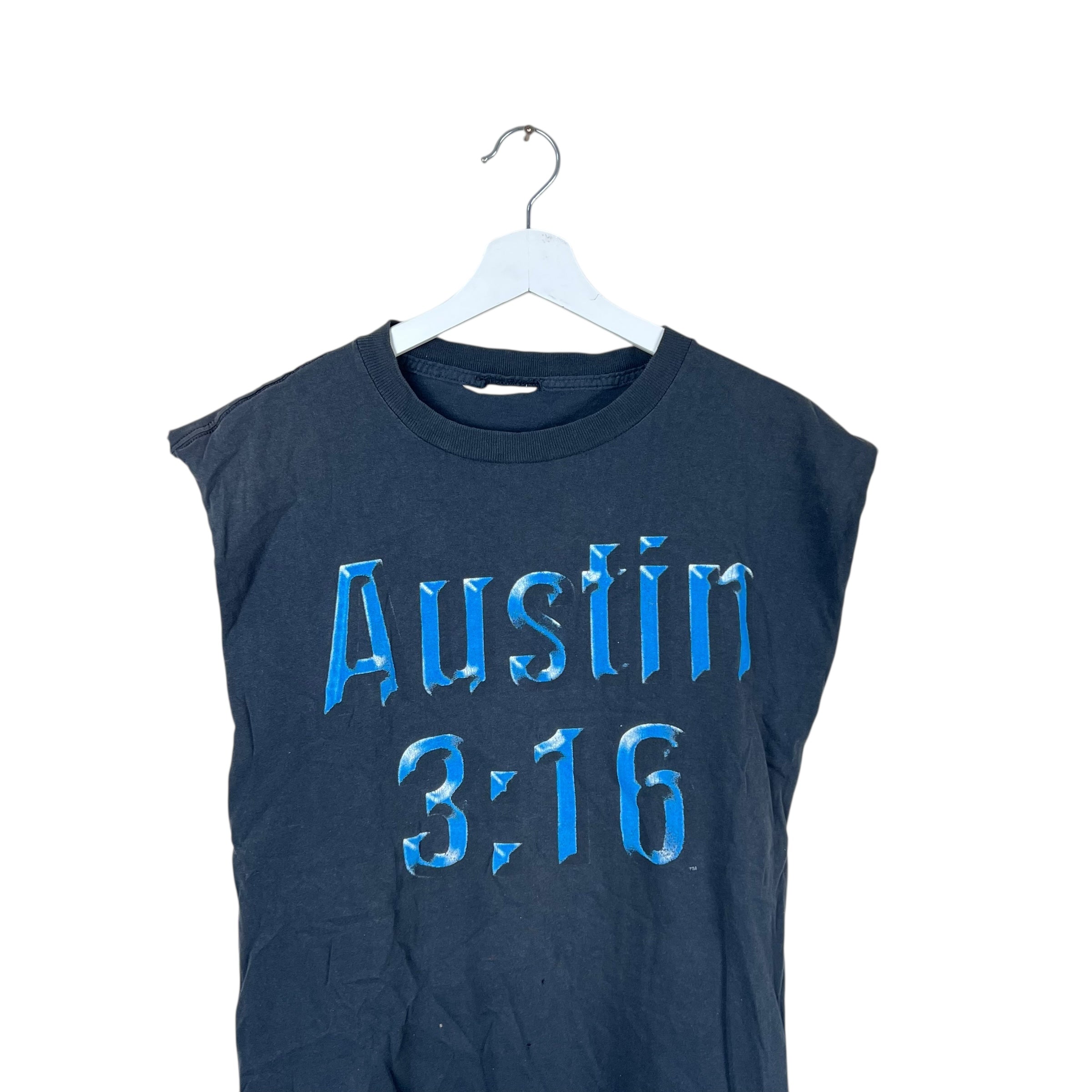 1999 WWF Stone Cold Steven Austin 3:16 Cut Off Tee Black