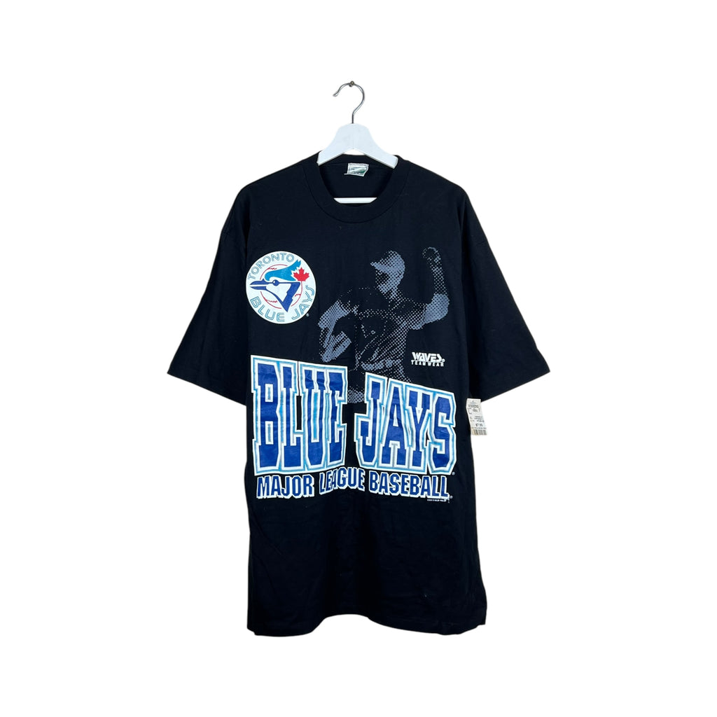 1992 Waves Toronto Blue Jays Player Logo Tee Black