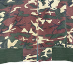 Vintage Military Thermal Lined Hoodie Woodland Camo