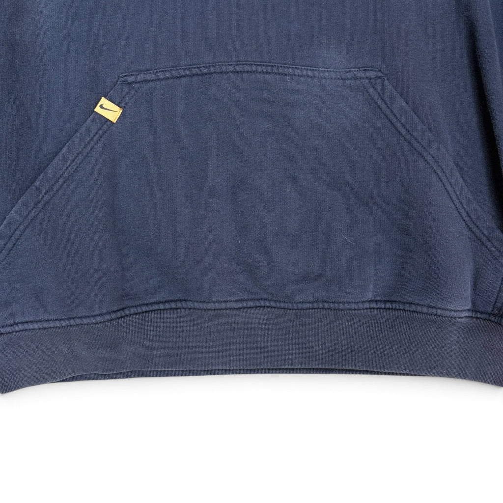 Vintage Y2K Nike Big Middle Swoosh Hoodie Navy/Gold
