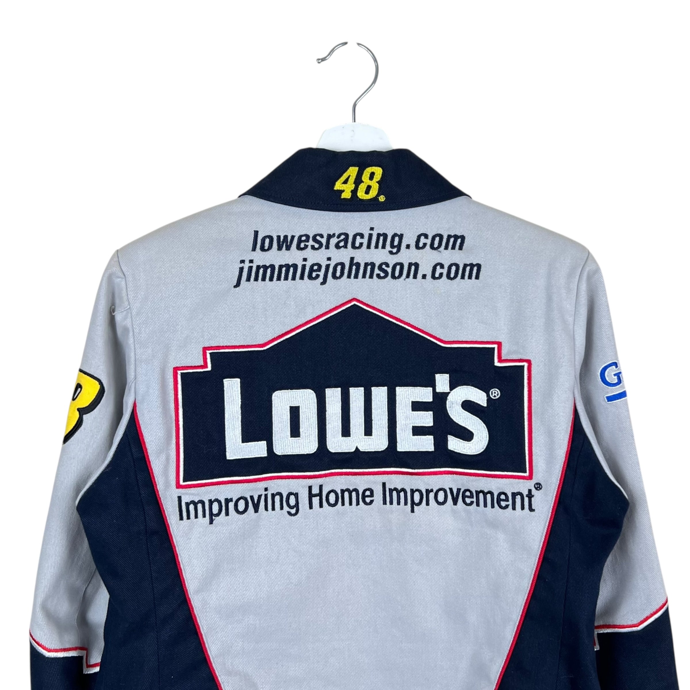 Vintage Chase Authentics Women’s NASCAR Jimmy Johnson Lowe’s Cropped Racing Jacket