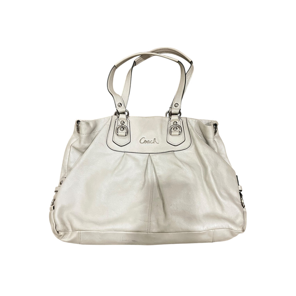 Coach Ashley Leather Bag Cream White