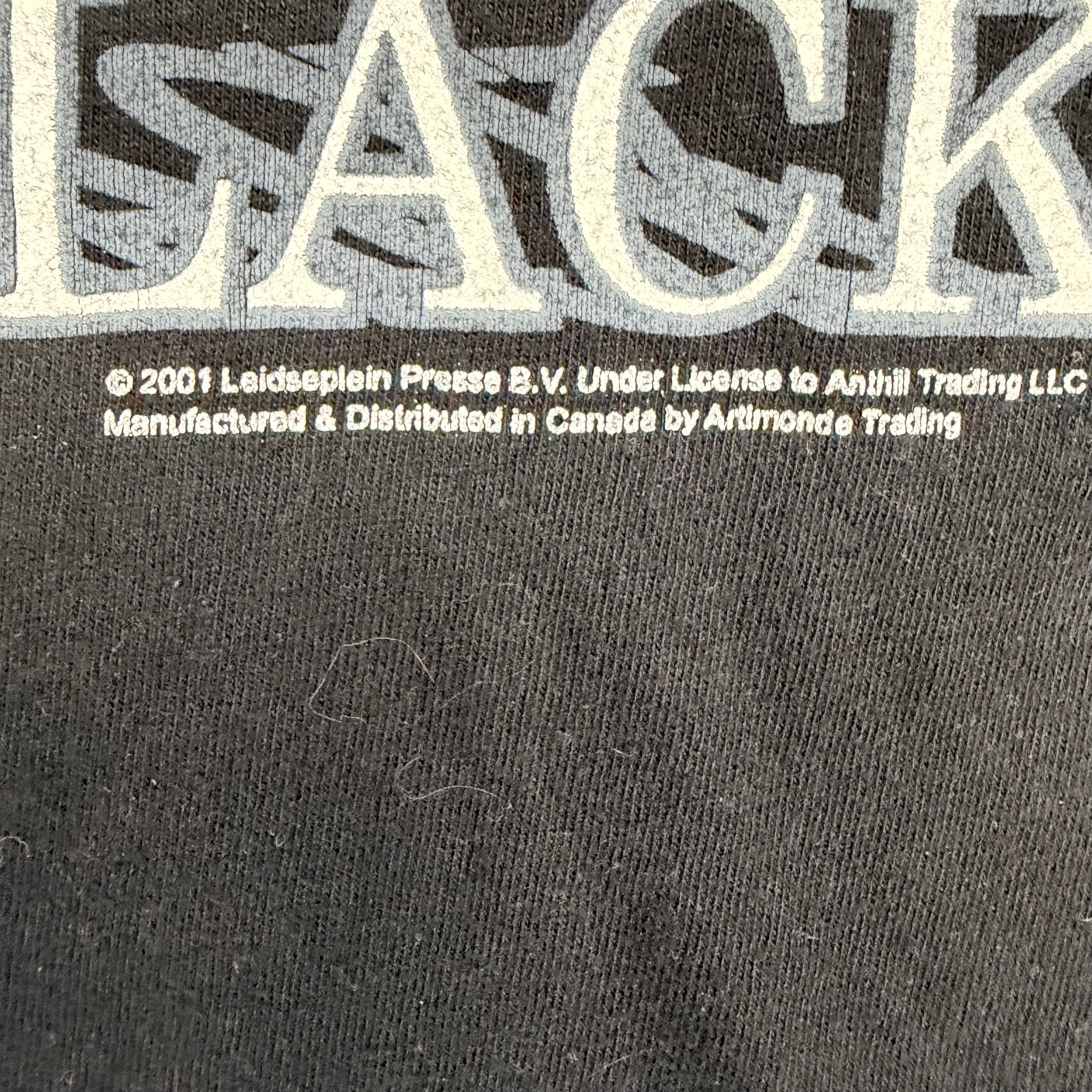 2001 Brockum AC/DC “Back in Black” Album Tee Black