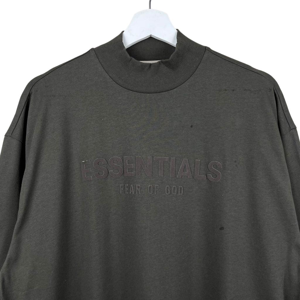 Essentials Women’s Midi Dress Long Sleeve Gray