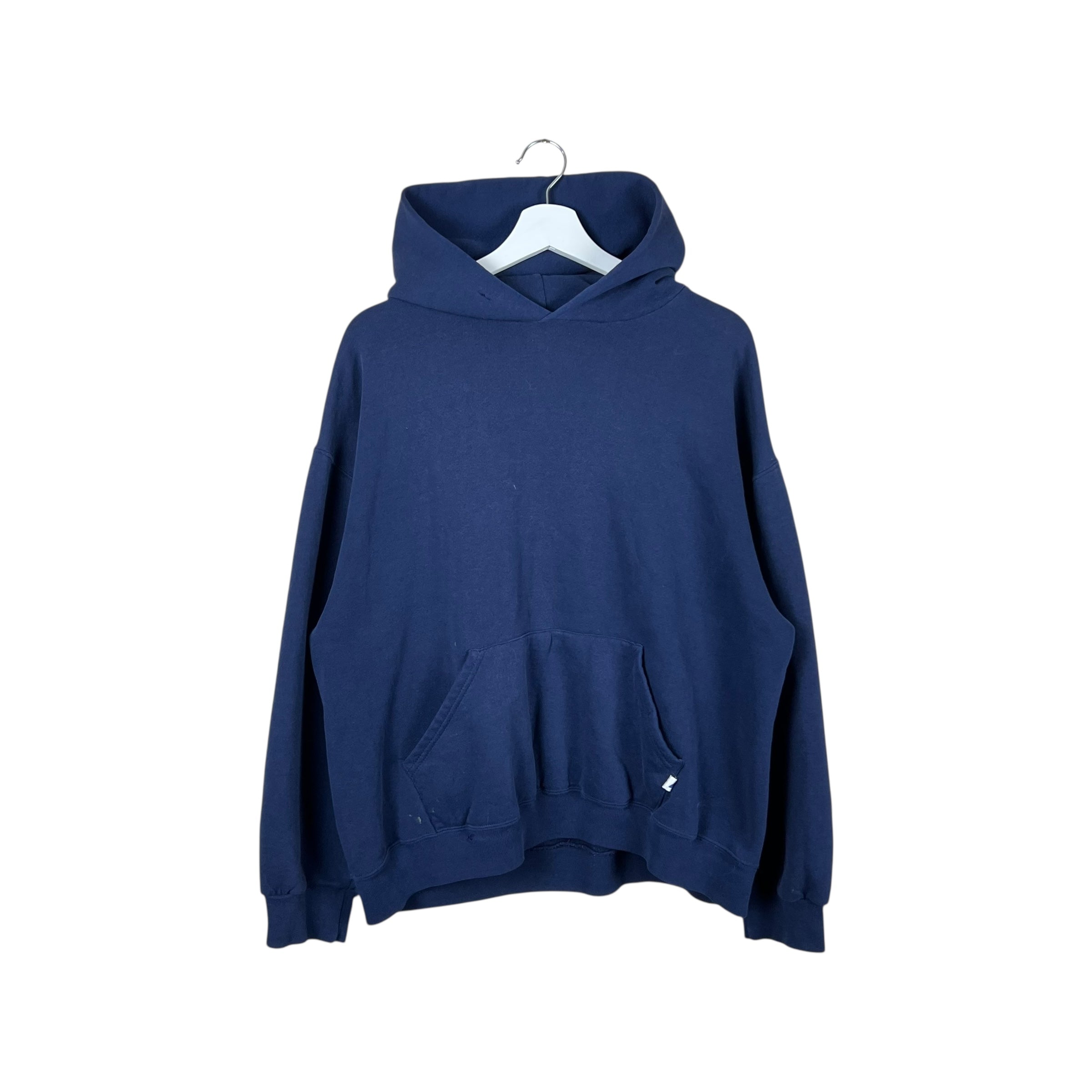 Vintage Russell Athletic Blank Hoodie Navy
