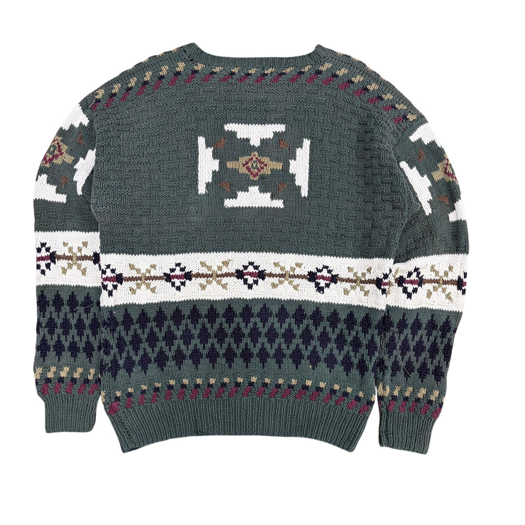 Vintage Britches Asymmetric Pattern Knit Green