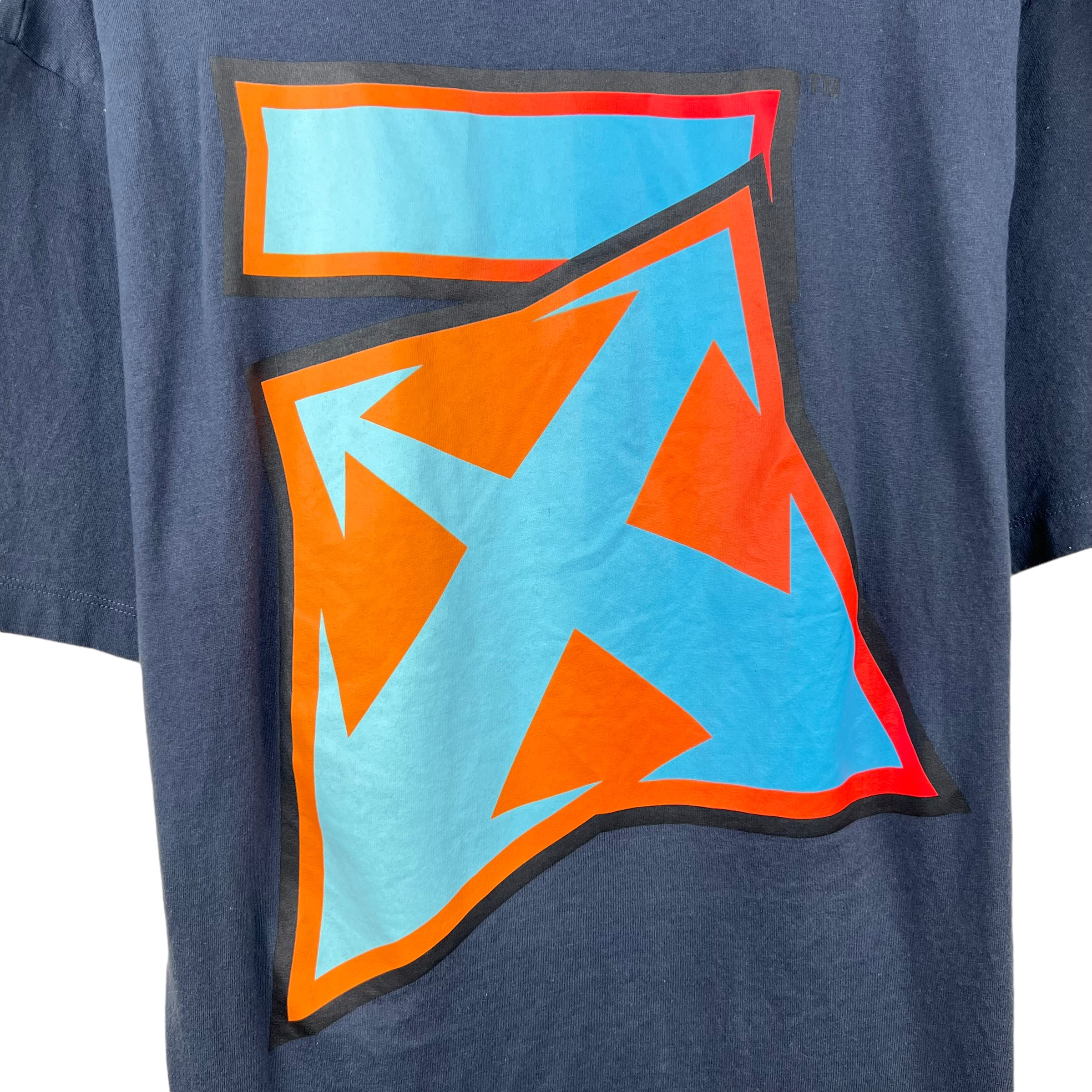 Off-White Degradé Thunder Graphic Tee Grey/Navy