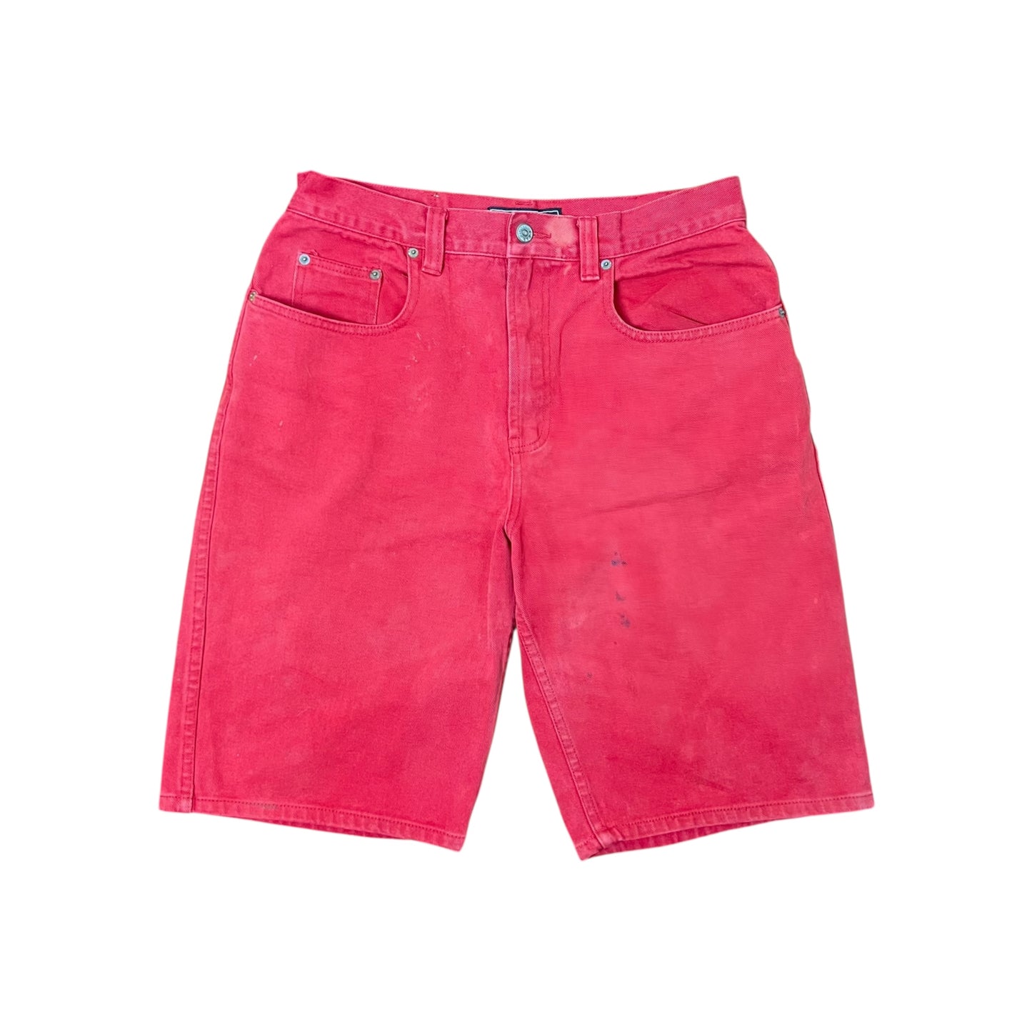 Vintage Blue Rodeo Denim Shorts Washed Red