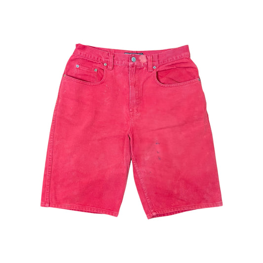 Vintage Blue Rodeo Denim Shorts Washed Red