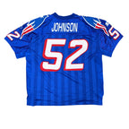 Vintage 90s New England Patriots Ted Johnson Authentic Stitched Jersey Blue