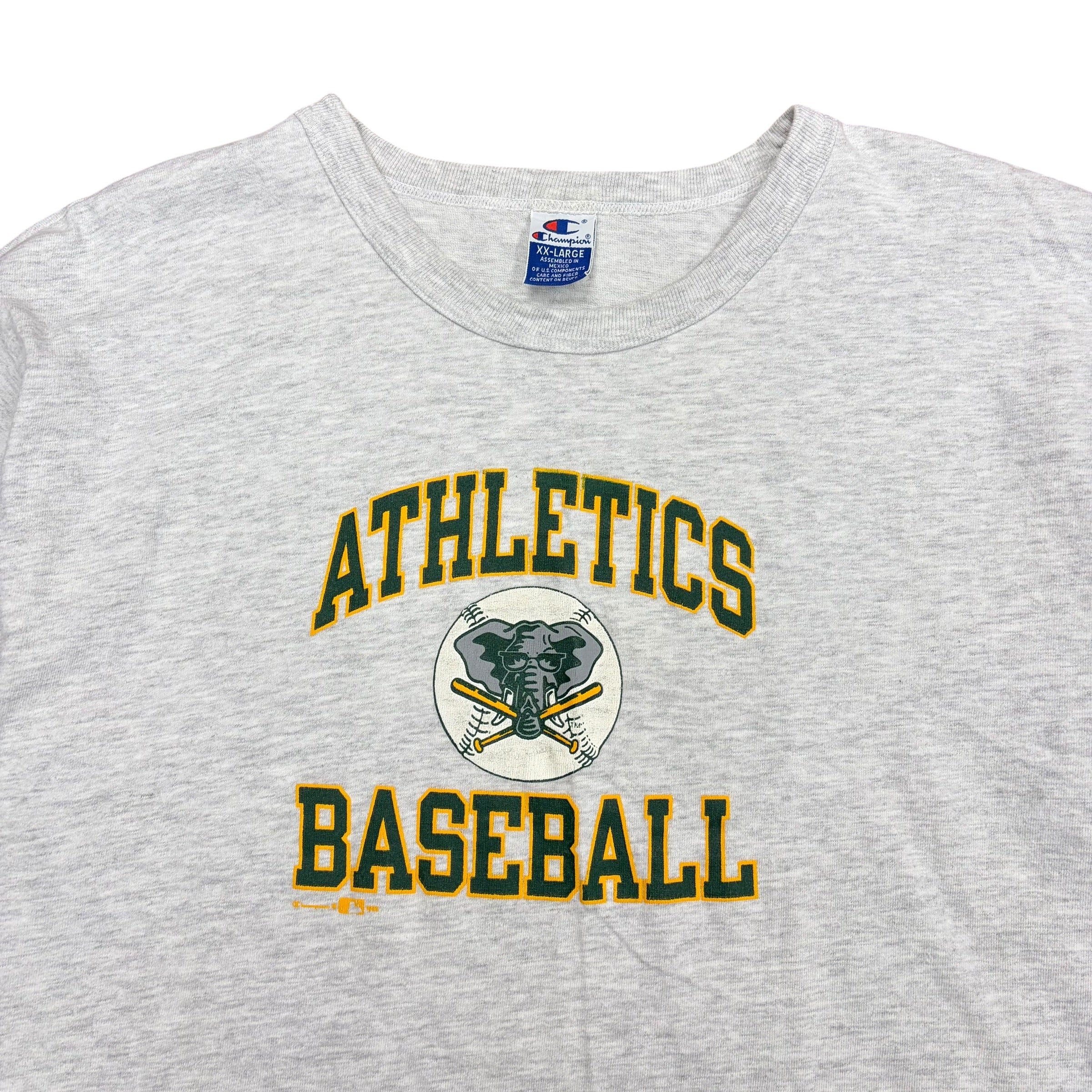 1995 Champion MLB Oakland Athletics Baseball Logo Tee Grey