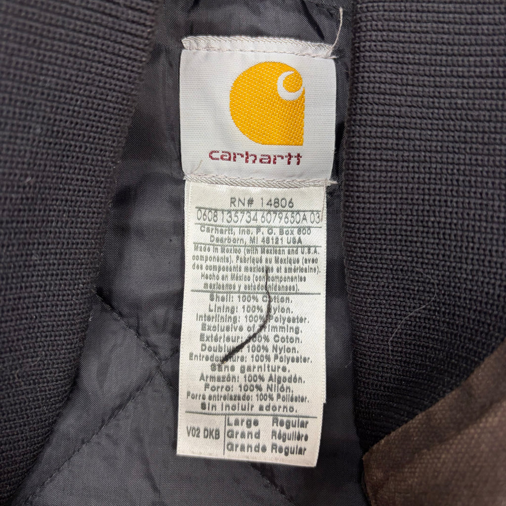 Vintage Carhartt Quilt Lined Canvas Vest Brown