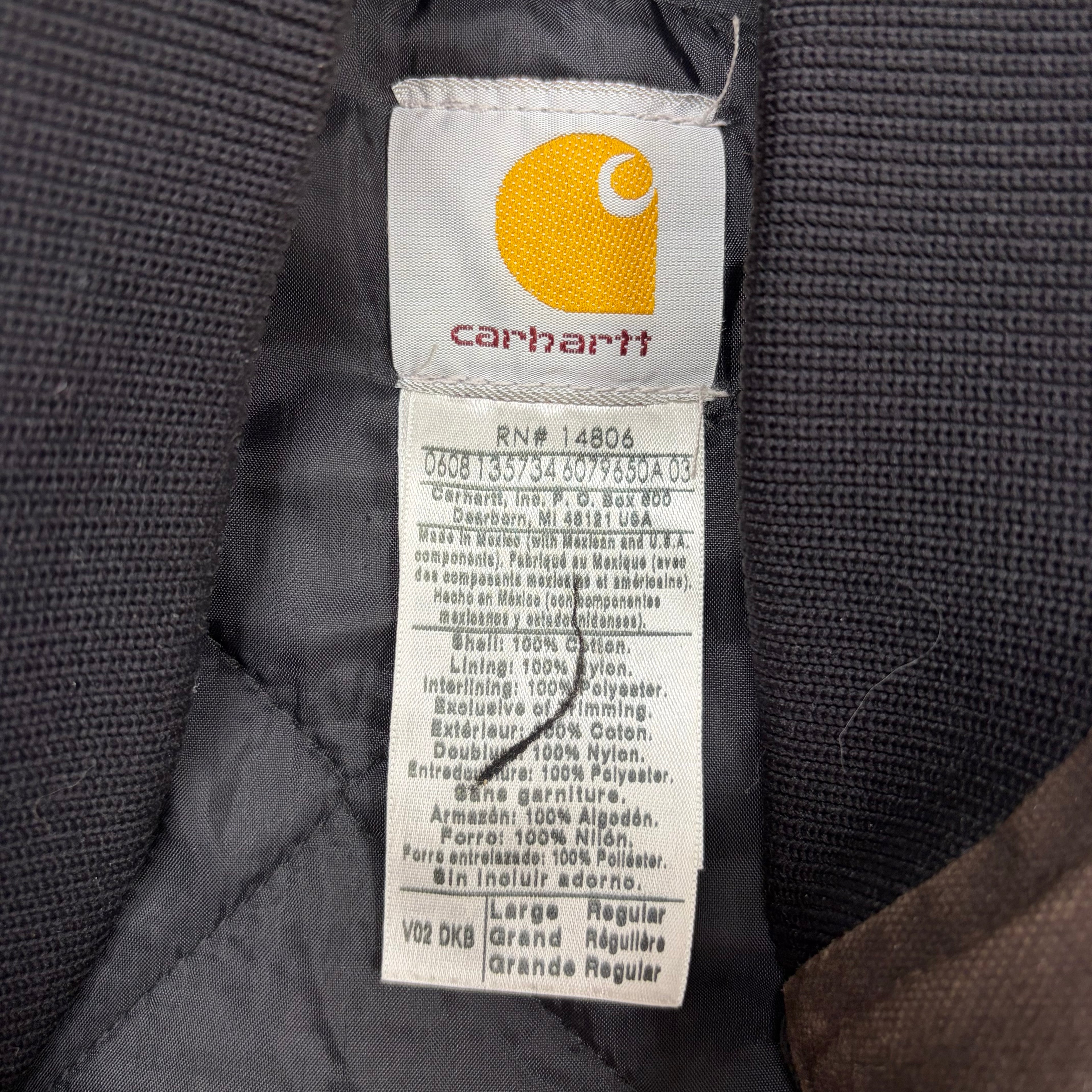 Vintage Carhartt Quilt Lined Canvas Vest Brown