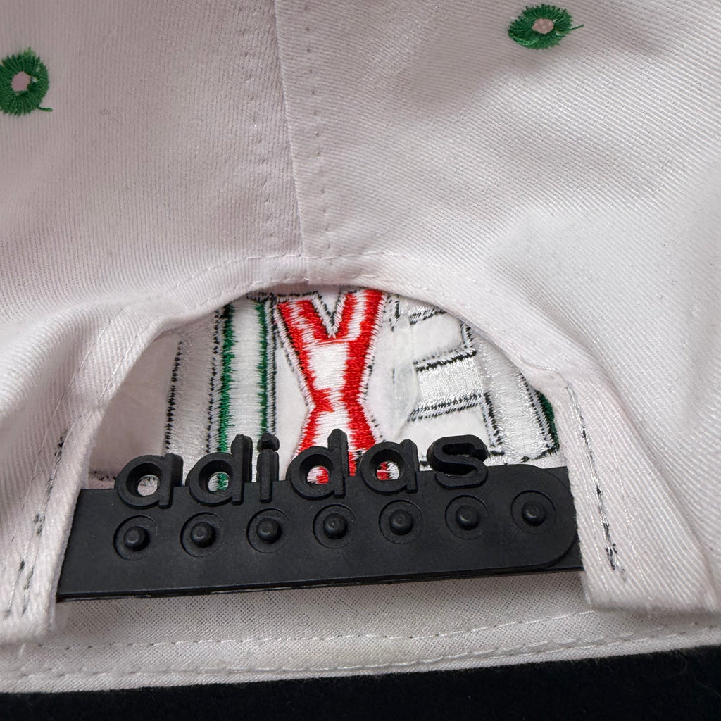 Vintage Adidas Mexico Flag Spellout SnapBack White