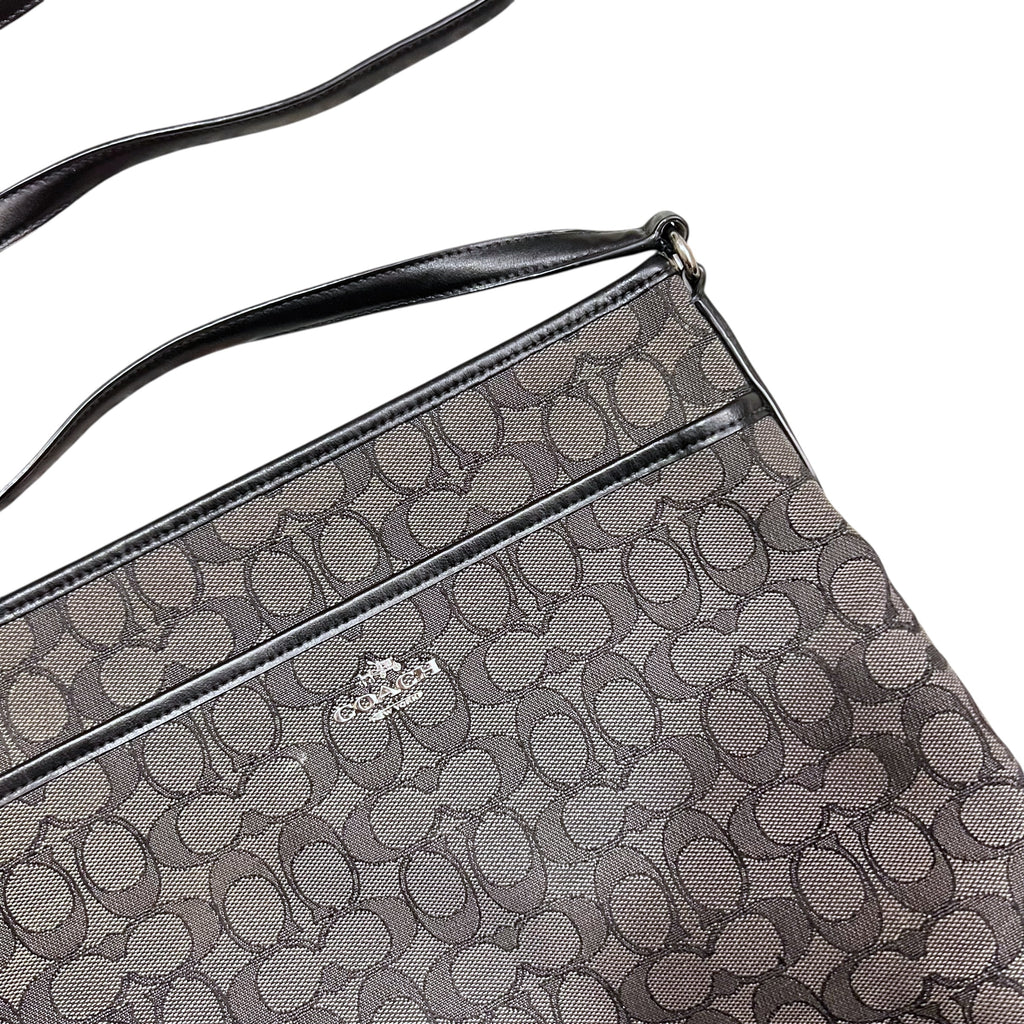 Coach Signature Crossbody Monogram Bag Black/Grey