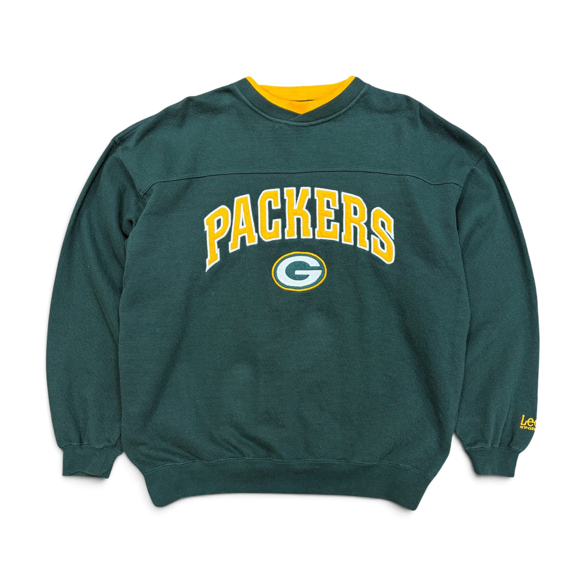 Vintage Lee Sport NFL Green Bay Packers Arch Logo Crewneck
