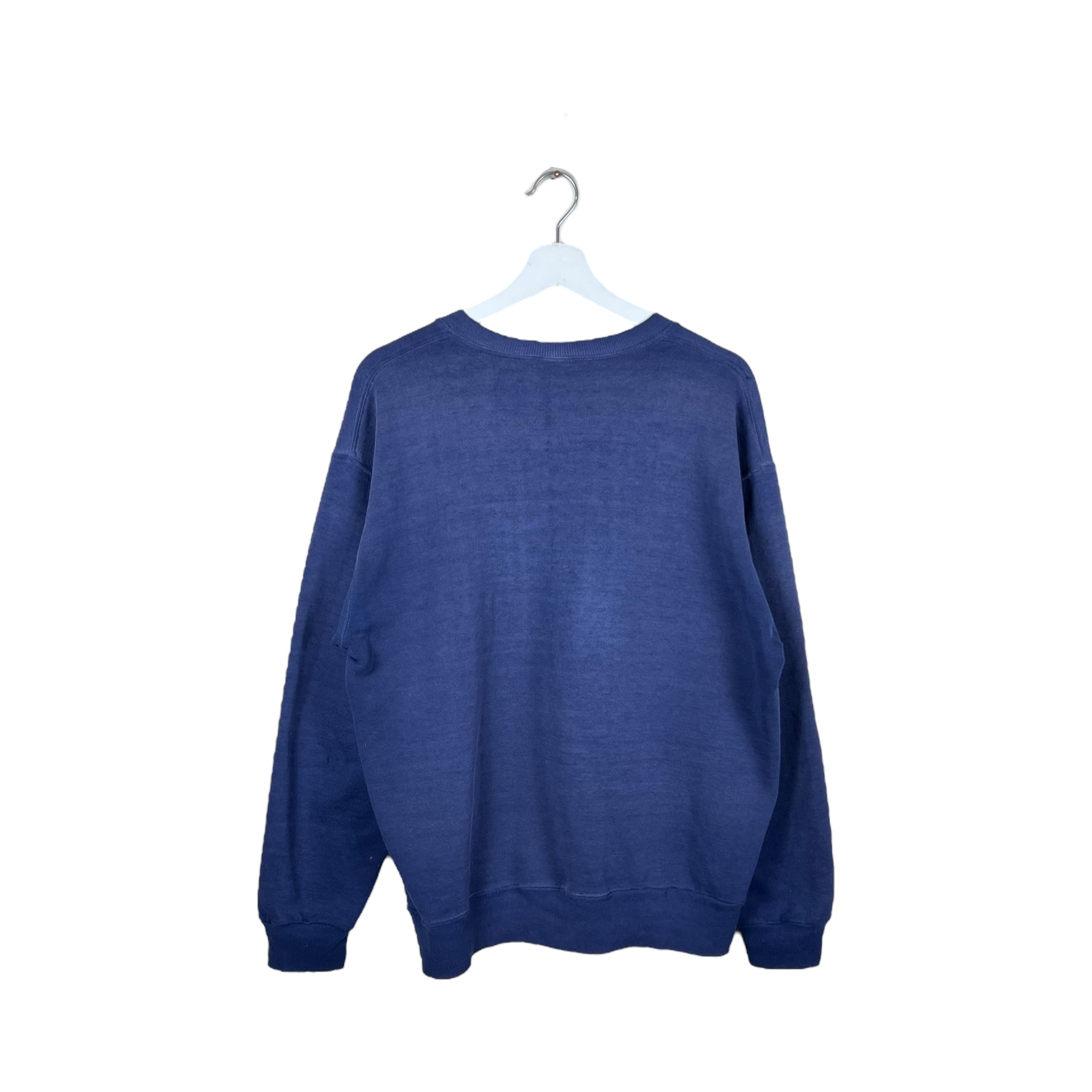 Vintage Russell Athletic Michigan University Spellout Crewneck Faded Navy
