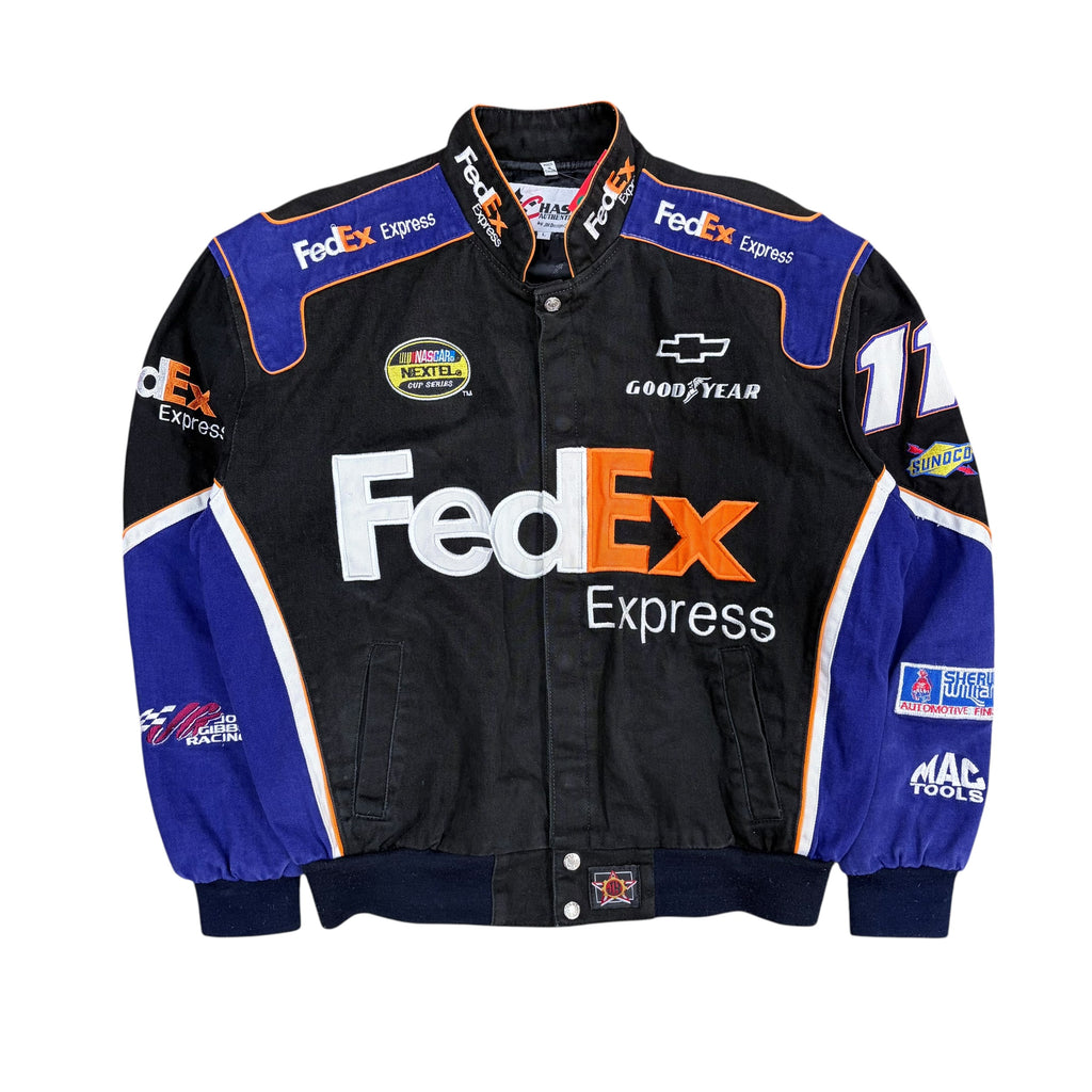 Vintage Jeff Hamilton Chase Authentics NASCAR Denny Hamlin FedEx Racing Jacket