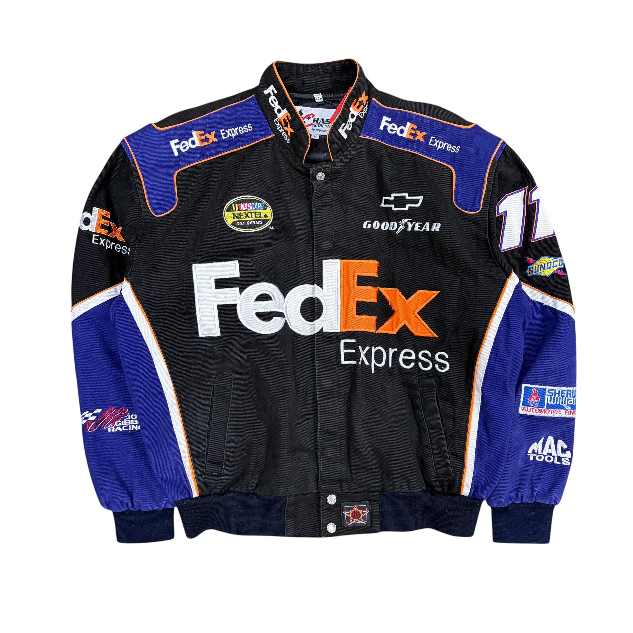Vintage Jeff Hamilton Chase Authentics NASCAR Denny Hamlin FedEx Racing Jacket