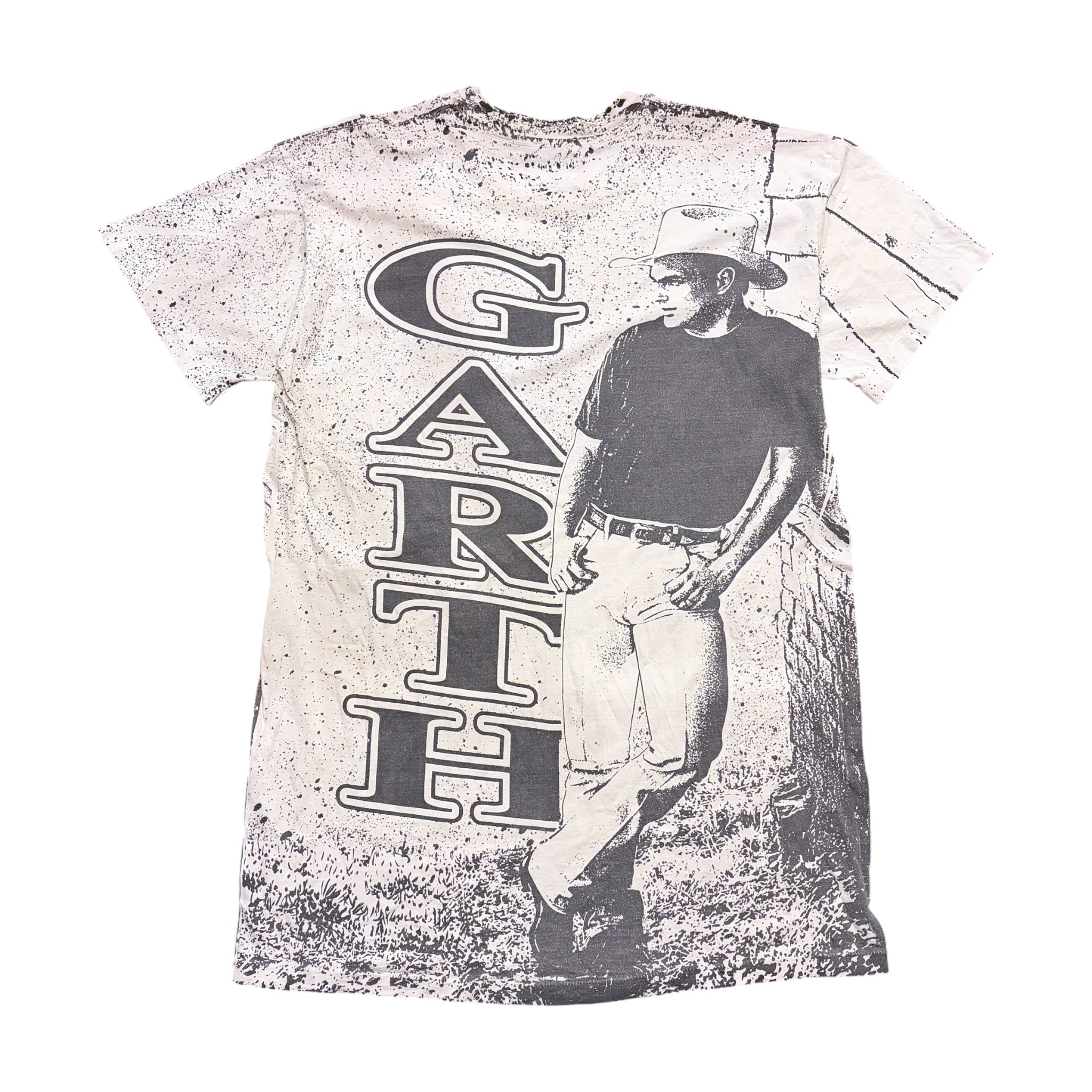 Vintage Garth Brooks Standing AOP Tee White