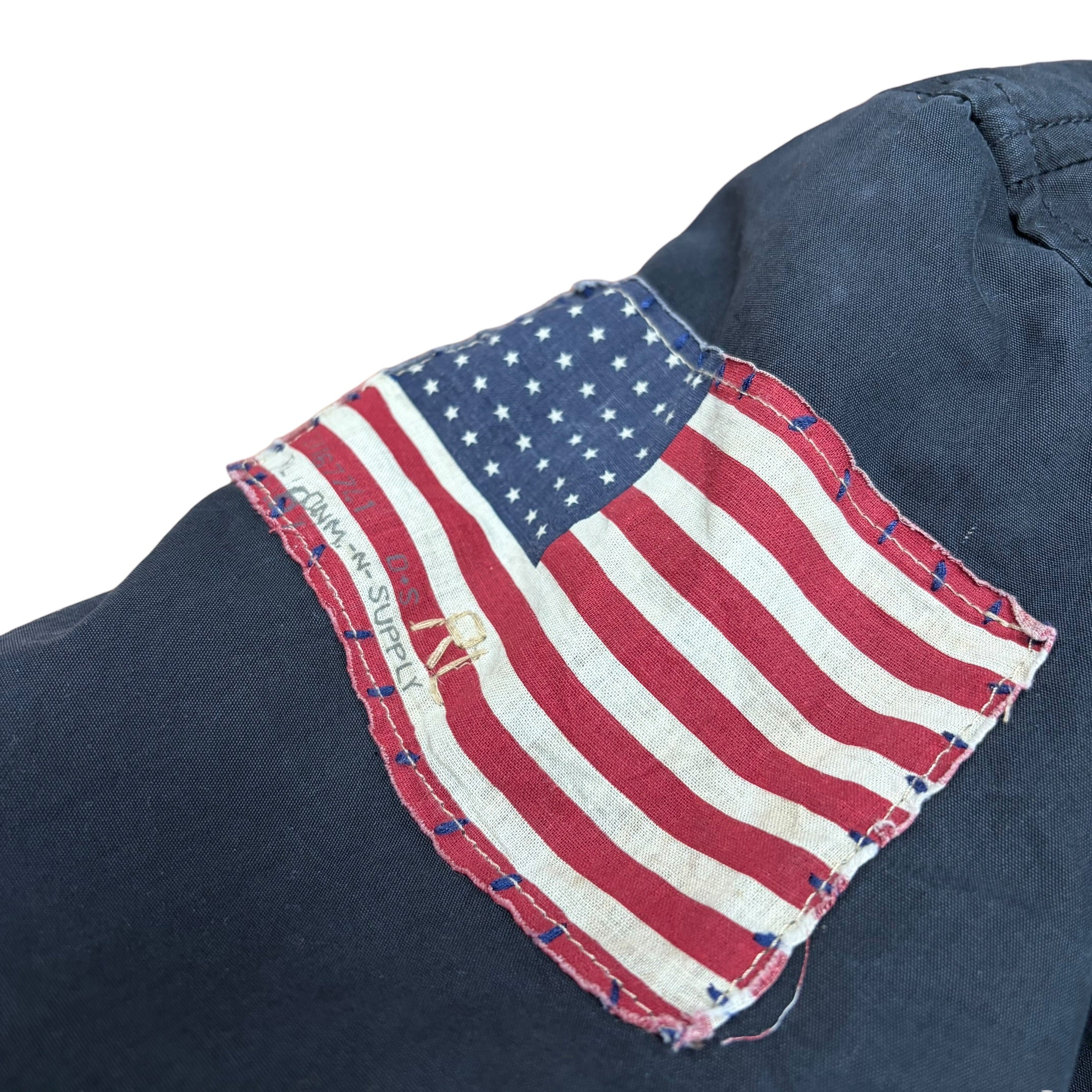 Vintage Denim & Supply Ralph Lauren Women’s Camo Hoodie Bomber Jacket Black