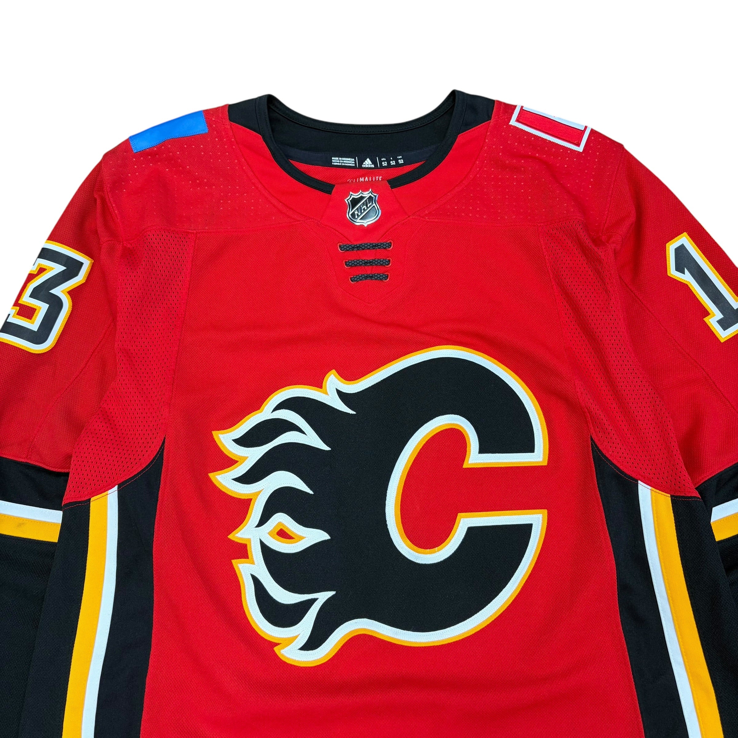 Adidas NHL Calgary Flames Johnny Gaudreau Home Hockey Jersey Red