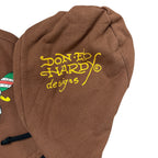 Vintage Ed Hardy New York Embroidered Hoodie Brown