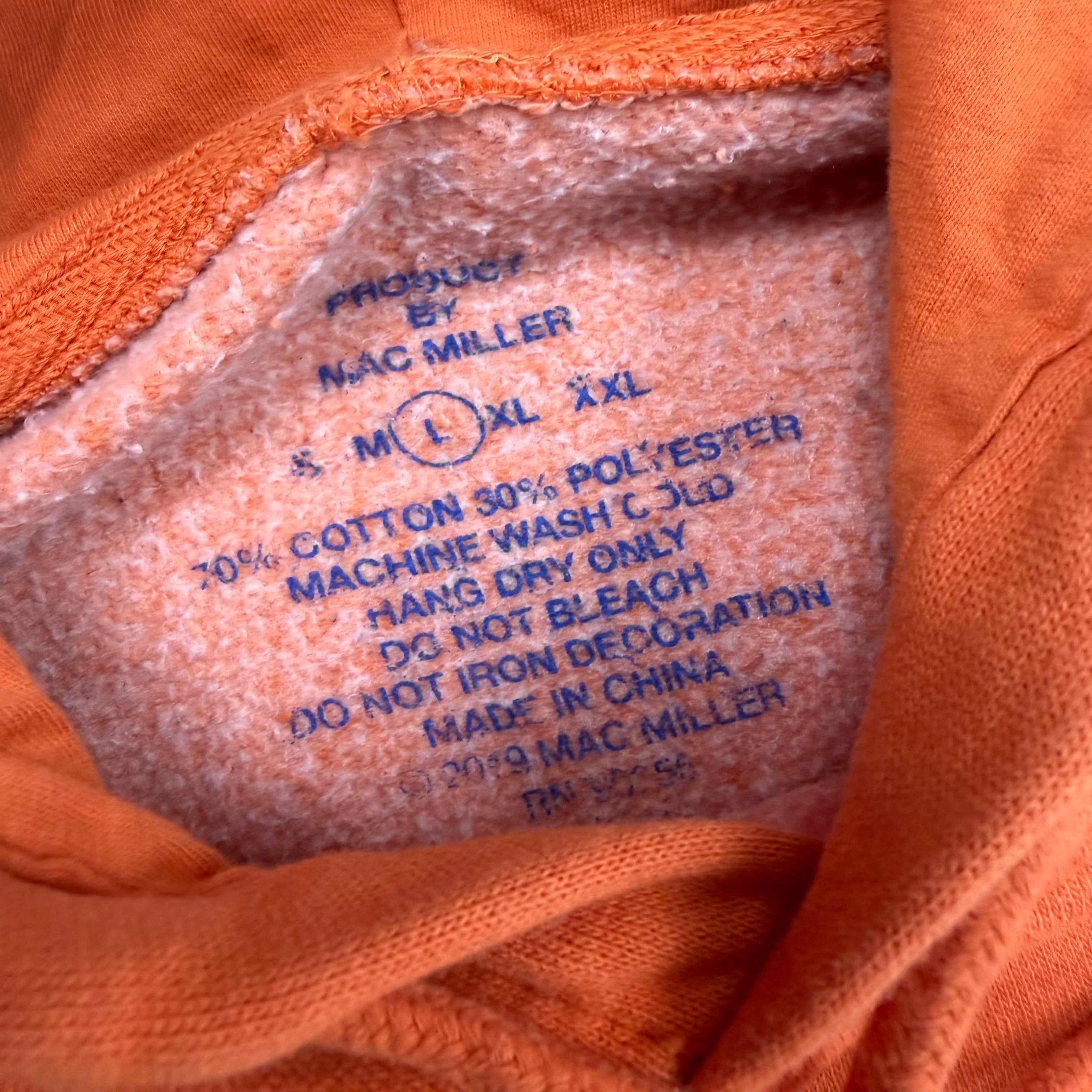 Vintage Mac Miller Circles Album Hoodie Orange