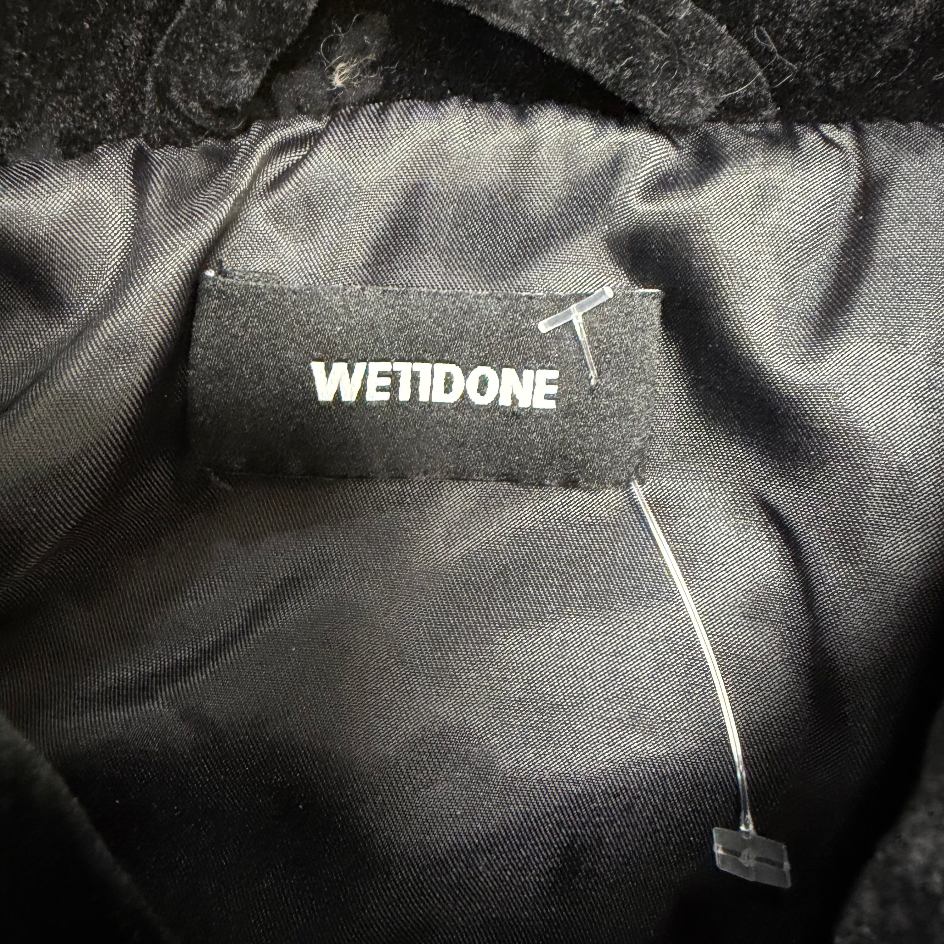 We11done Velour Repeat Logo Jacket Black