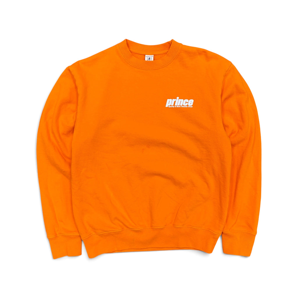 Sporty & Rich x Prince Logo Crewneck Bright Orange