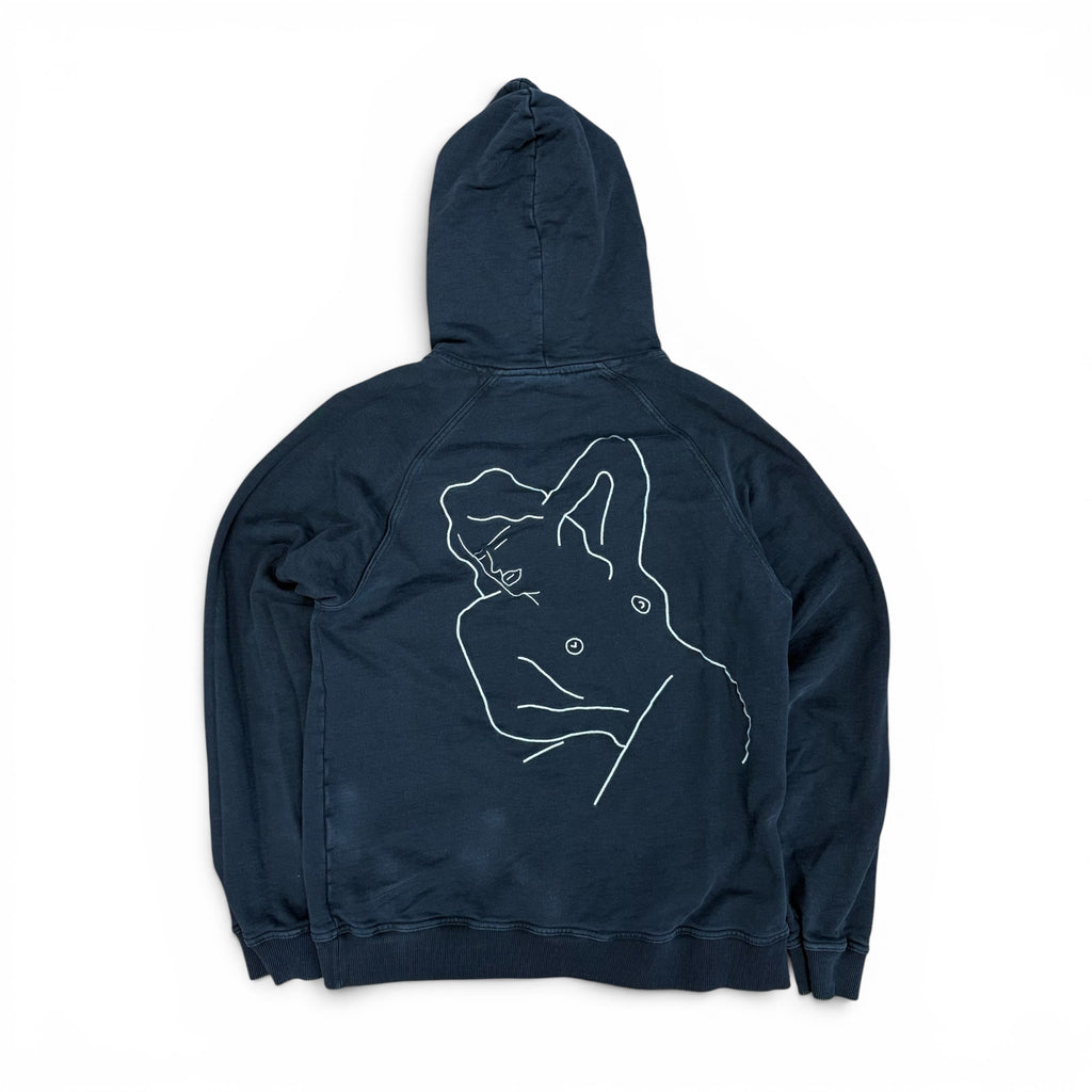 Carne Bollente Woman Line Art Hoodie Black