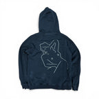 Carne Bollente Woman Line Art Hoodie Black