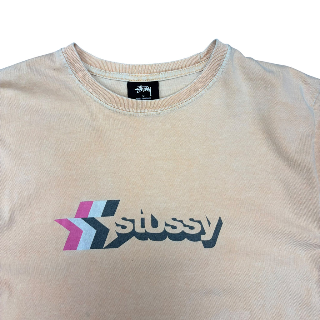 Stussy 3 Star Pigment Dyed Tee Orange