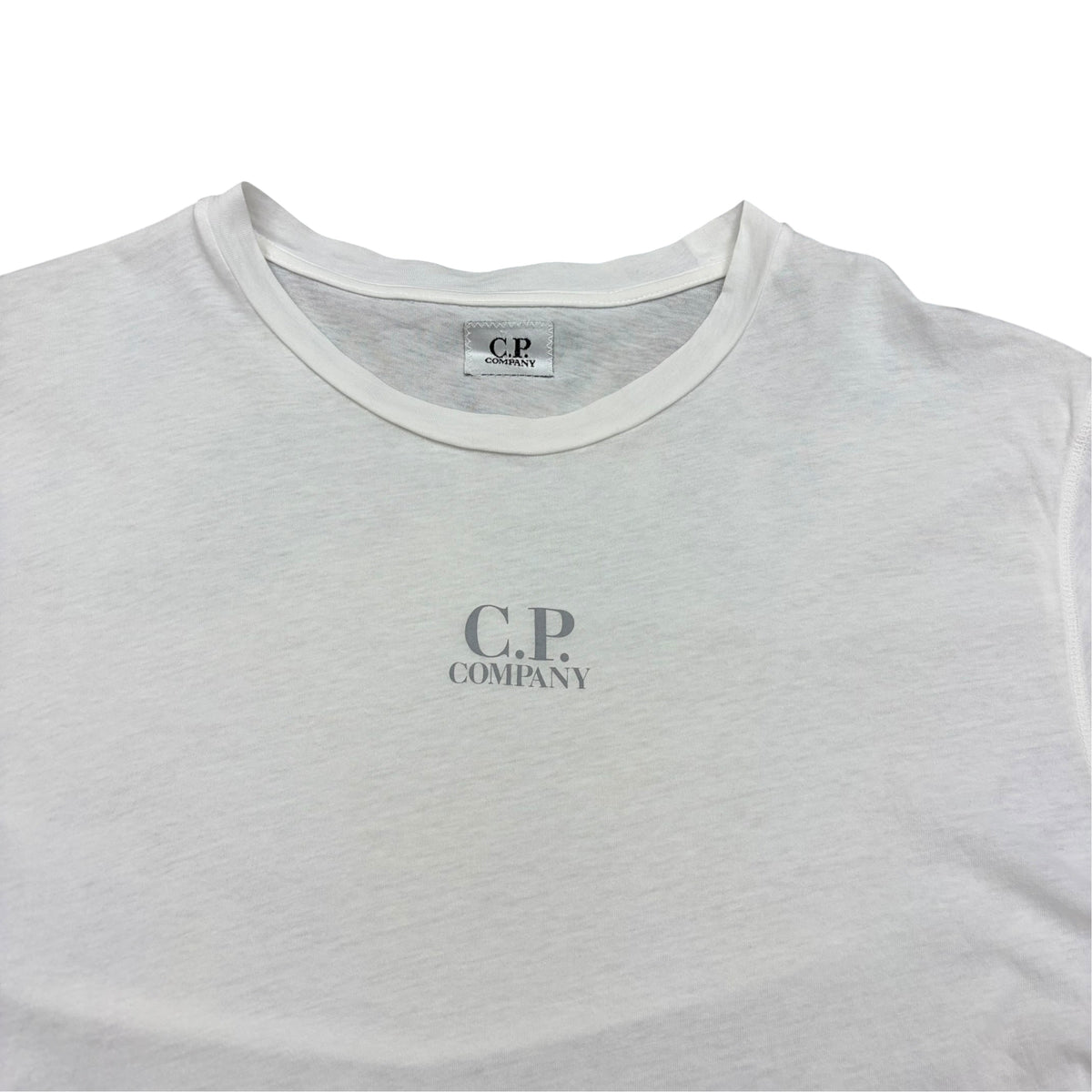 C.P. Company Logo Print Tee White