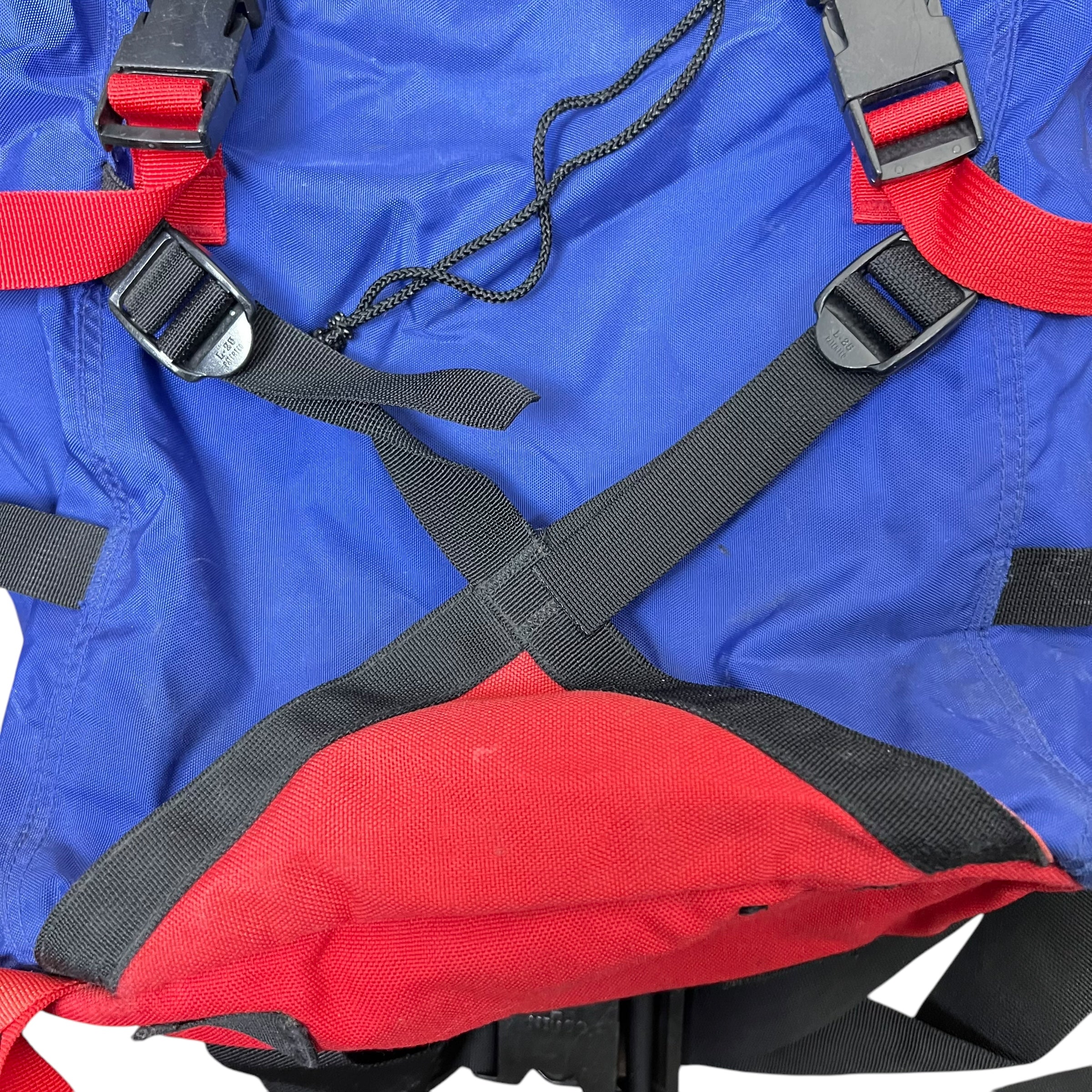 Vintage North Face Hiking Backpack Blue/Red