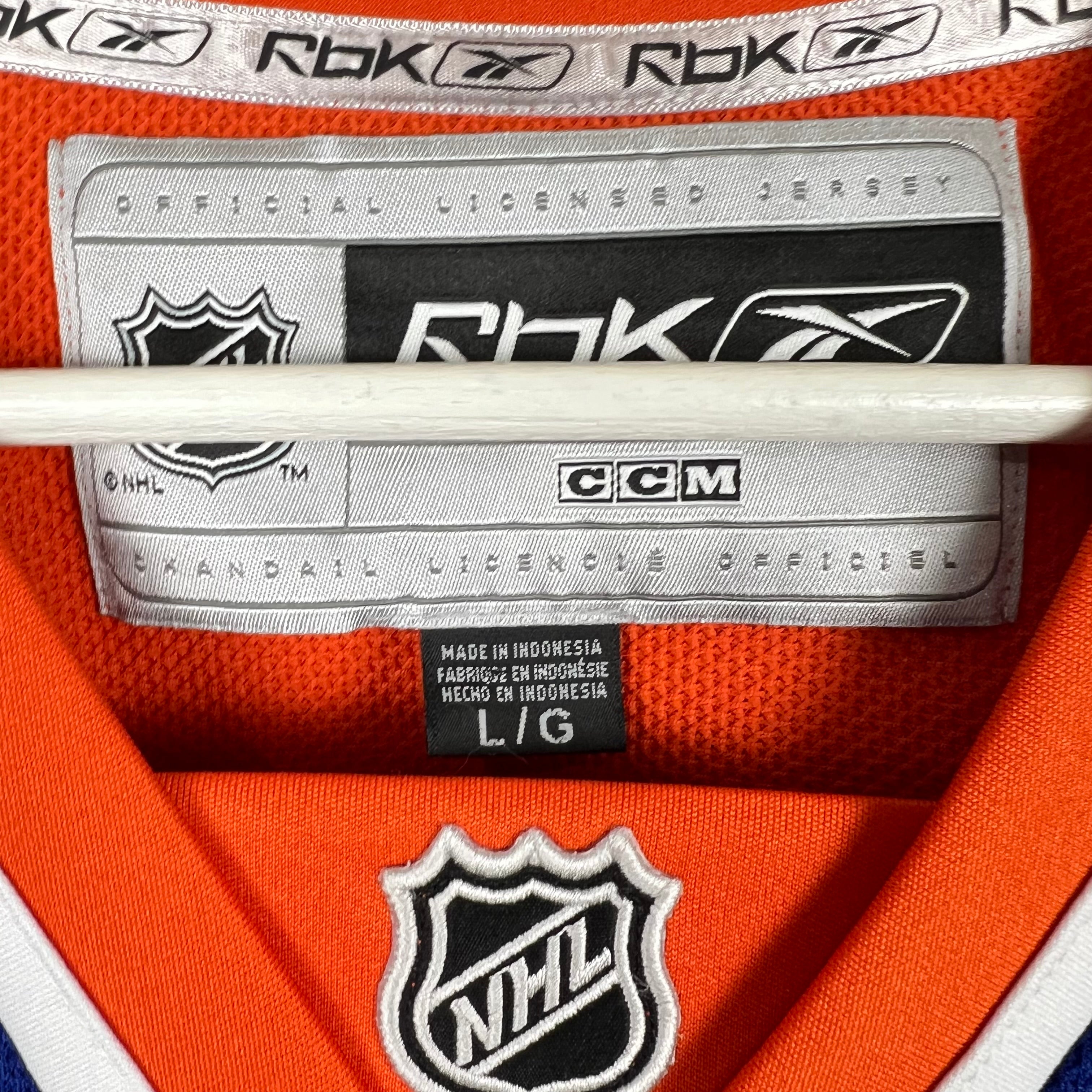 Vintage Reebok Edmonton Oilers Blank Away Jersey