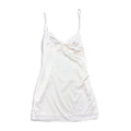 Vintage Women’s Satin Mini Dress Pearl White