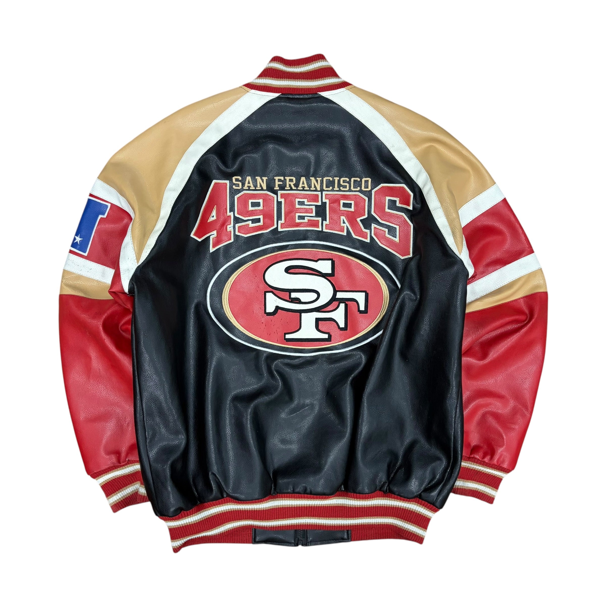 Vintage GIII NFL San Francisco 49ers Leather Bomber Jacket