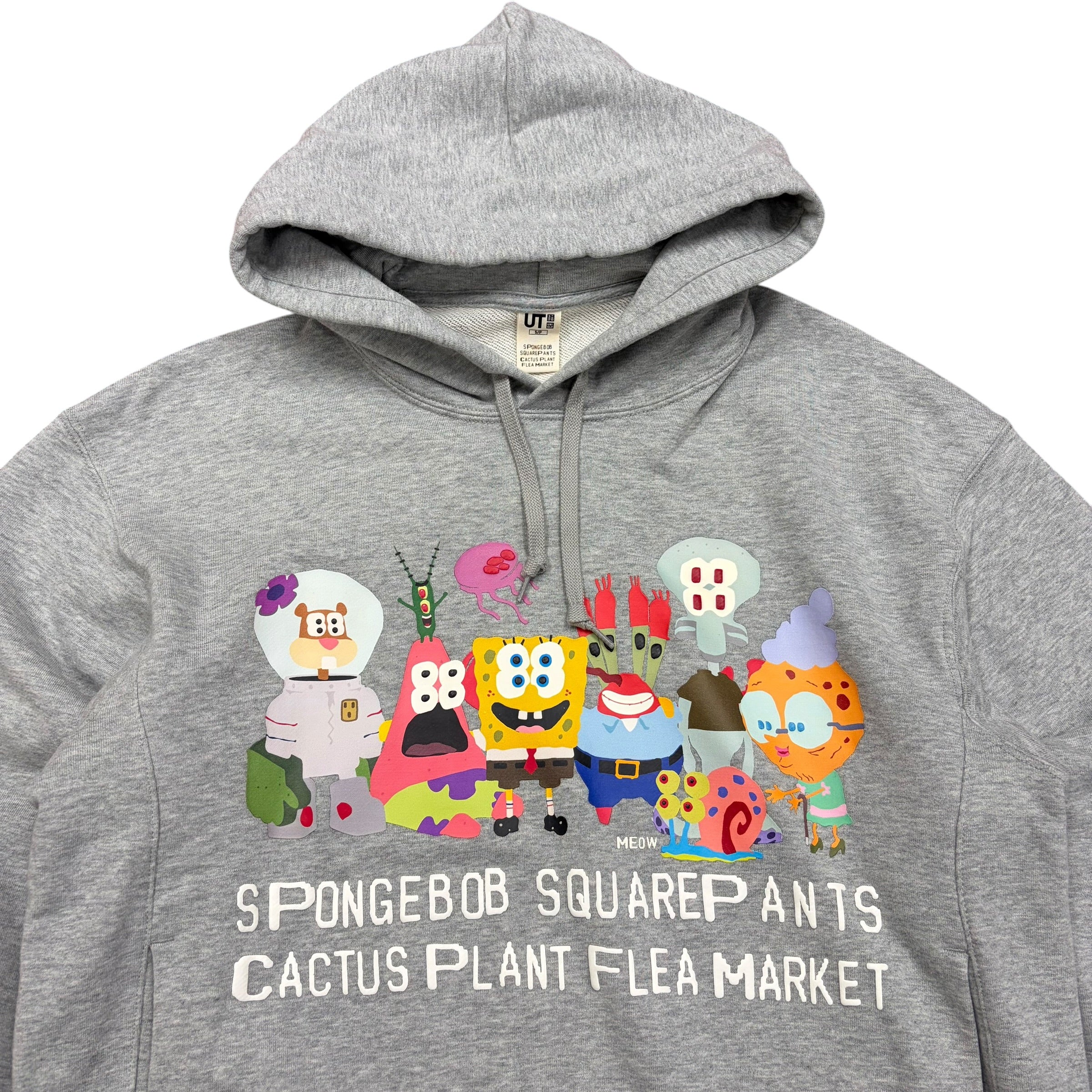 Cactus Plant Flea Market x Uniqlo x Spongebob SquarePants Hoodie Grey