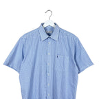 Yves Saint Laurent Checkered Pocket Button Up Blue/White